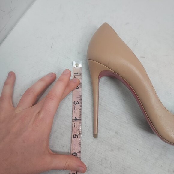 Christian Louboutin Nude Iriza Leather Half-d'Orsay Pump - Picture 15 of 15